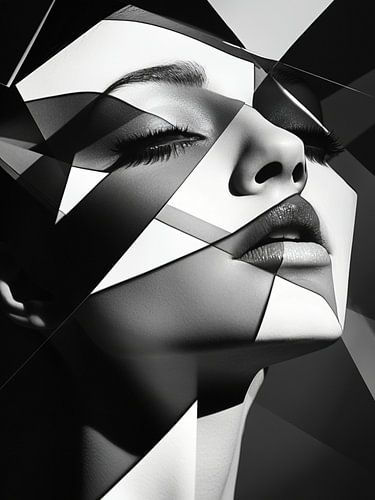 Portrait abstrait moderne