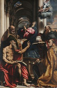 Il Pordenone, dispute de l'immaculée conception - ca 1528 sur Atelier Liesjes