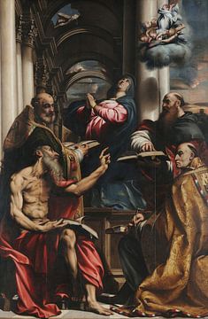 Il Pordenone, dispuut van de onbevlekte ontvangenis - ca 1528 van Atelier Liesjes