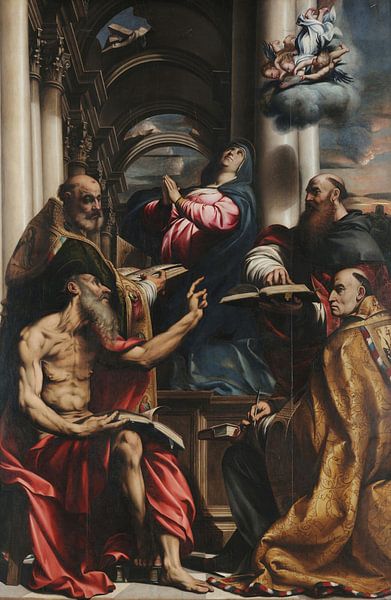 Il Pordenone, Streit um die unbefleckte Empfängnis - ca. 1528 von Atelier Liesjes