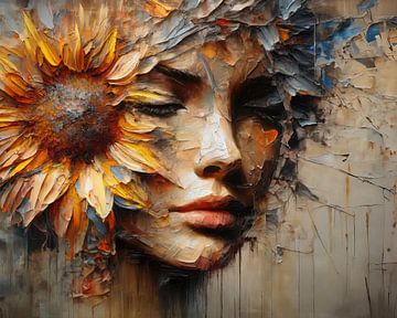 Sonnenblumen Portrait von Silvio Schoisswohl