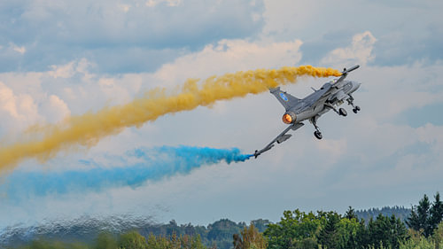 Saab JAS 39C Gripen van de Zweedse Luchtmacht.