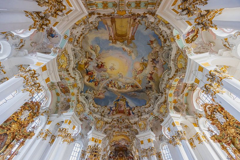 Interior of the Wieskirche, Steingaden, Bavaria, Germany by Henk Meijer Photography