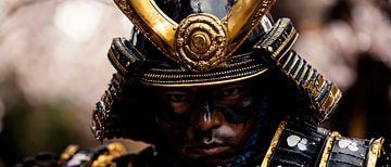 Samoerai harnas in detail - Dramatisch van Poster Art Shop