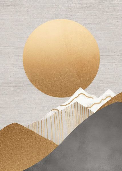 Abstracte Natuur Gouddecoratie van Morgan