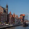 Kade in oude haven van Gdansk, Polen van Joost Adriaanse