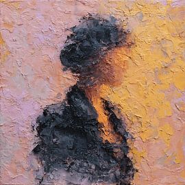 Onzichtbare aanwezigheid: de mens als abstractie die opgaat in een gestructureerde werkelijkheid van Aden Pink Studio