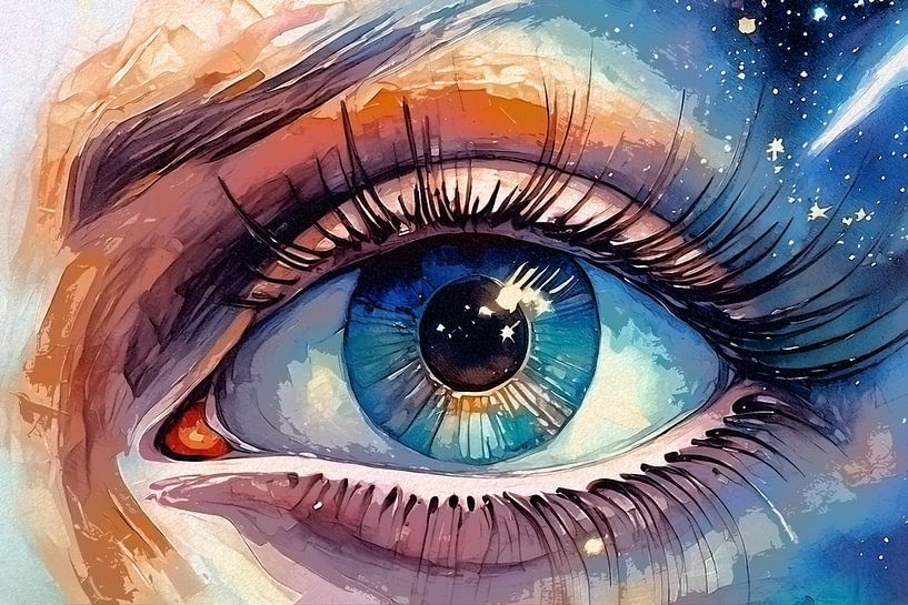 Himmelblaues Auge von Emiel de Lange