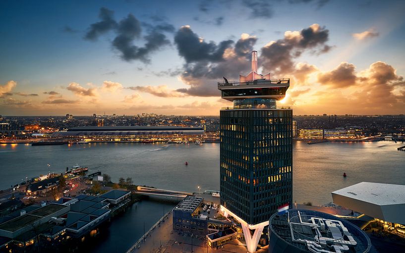 Amsterdam Icons during sunset by Martijn Kort