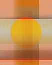 Abstract in neon aardetinten. Geel, verbrand oranje, terra. van Dina Dankers thumbnail