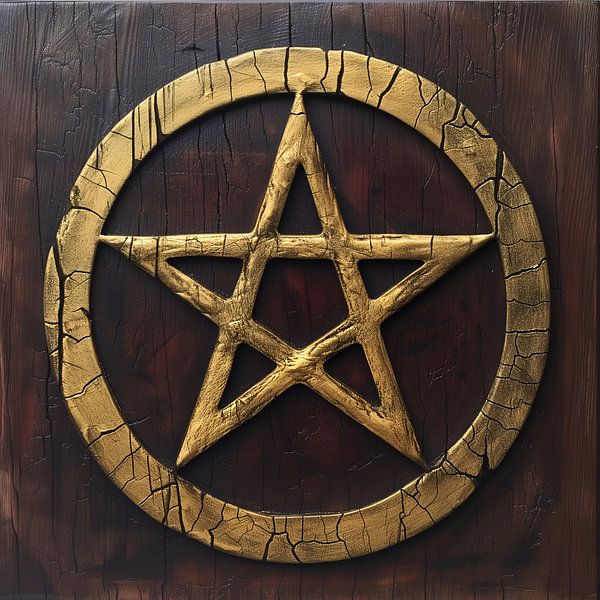 Das Pentagramm in goldener Harmonie von Surreal Media