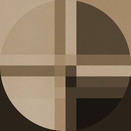 Géométrie entrelacée. Formes rétro nordiques dans des tons terreux no.  8 sur Dina Dankers