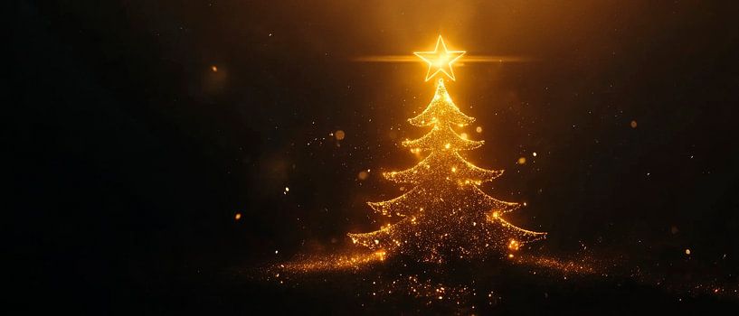 Weihnachtsbaum Glanz von Poster Art Shop