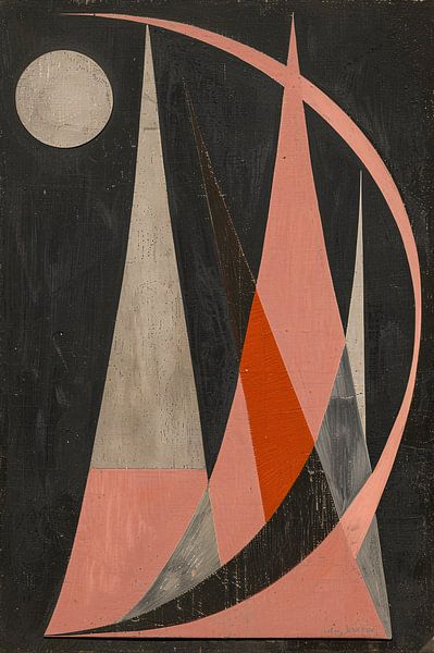 Abstract geometric artwork with colourful contrast by Art & Soul Creations