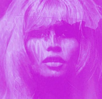 Brigitte Bardot - Lila - 24 Colours Game - I Pad Generation van Felix von Altersheim