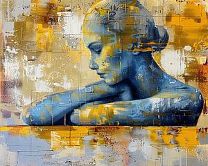 Frau der Farbe | Blaue Frau