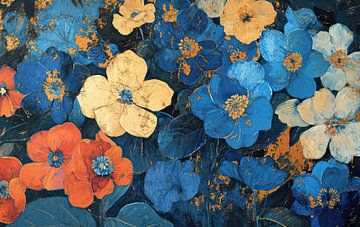 Blüte in Gold von Blikvanger Schilderijen