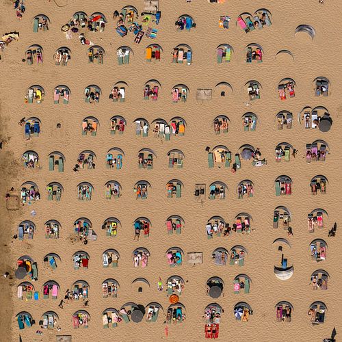 Luchtfoto Bergen aan Zee abstract