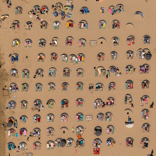 Aerial photo Bergen aan Zee abstract by aerovista luchtfotografie