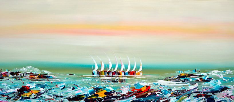 Fantasy Sailing by Gena Theheartofart