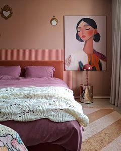 Modern portrait in pastel colours