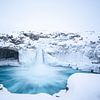 De Aldeyjarfoss op IJsland in de winter - 1 van Danny Budts