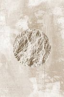 Ikigai. Abstracte minimalistische zen-kunst. Japanse stijl. Aardetinten II
