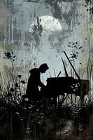 Piano banksy style