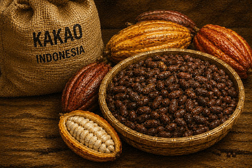 Indonesische Kakaobohnen