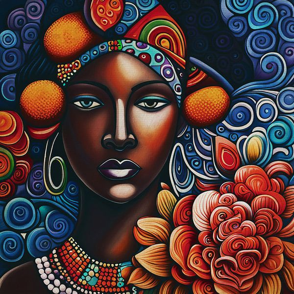 The girl with the ebony color by Jan Keteleer (JanKé): A Journey Beyond the Canvas