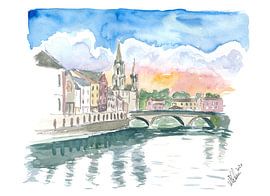 Cork city view with river Lee and bridge by Markus Bleichner
