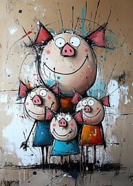 Familienfoto von Blickfänger Gemälde