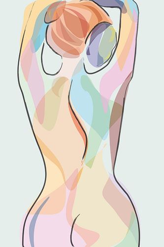 Weibliche bunte Nackte