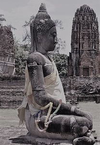 Buddha-Statue in Ayutthaya, Thailand von Gert-Jan Siesling