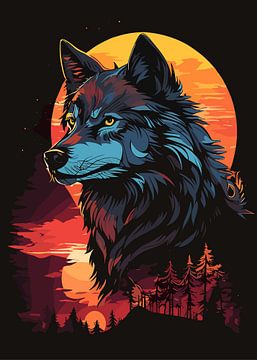 Wolf en maan van EL IRSYAD