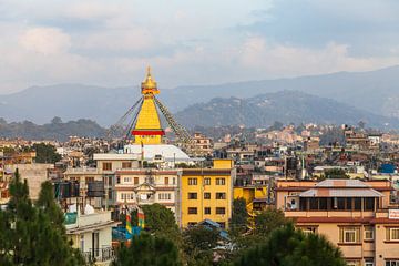 Bodnath Stupa à Katmandou, Népal sur Jan Schuler