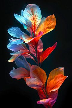 Kleurrijke abstracte bladeren van haroulita