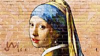 Girl with a Pearl Earring - Johannes Vermeer  - graffiti by Lia Morcus thumbnail