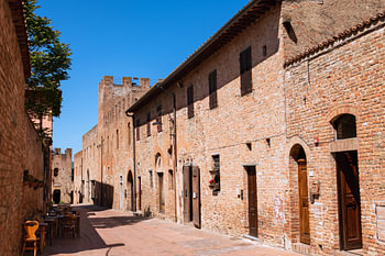 Haupstraße im historischen Certaldo