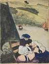 Emile Bernard - Bretons op een veerboot (1889) van Peter Balan thumbnail
