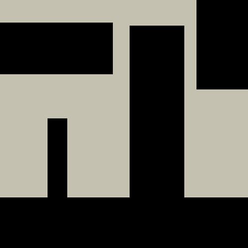 Zwarte Minimalistische Geometrische Abstracte Vormen op Wit nr. 6