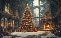Weihnachten Hütte Interieur