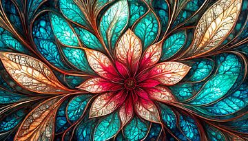 Bloemen met kleuren van Mustafa Kurnaz