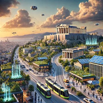 Athens - Futuristic Cities by Eric Nagel