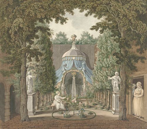 Theatre Scene in a City Garden, Barend Hendrik Thier
