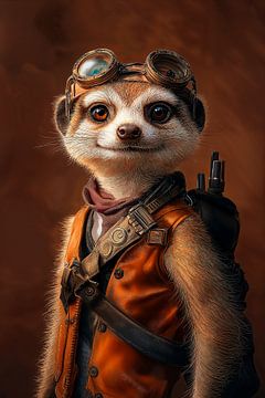 Steampunk Stokstaartje van Harry Hadders