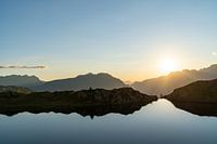 Zonsondergang in de Franse Alpen