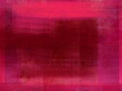 Moderne abstracte kunst in wijnrood, neonroze, roestbruin. van Dina Dankers thumbnail
