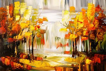 Warme abstracte herfstkleuren van Art & Soul Creations