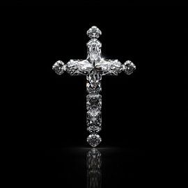 Diamantkreuz mit Jesus
